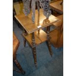 Victorian Walnut Two Teir Side Table