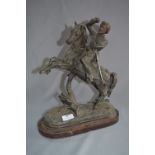Spelter Figurine - Cavalier on Horse