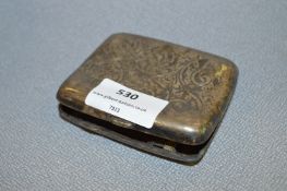 Engraved Hallmarked Silver Cigarette Case - Birmingham 1917 Approx 77.6g