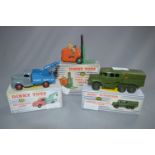 Three Boxed Dinky Supertoys; Forklift Truck, Breakdown Lorry and Artillery Tractor