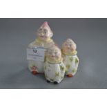 Novelty Pottery Cruet Set - Clowns