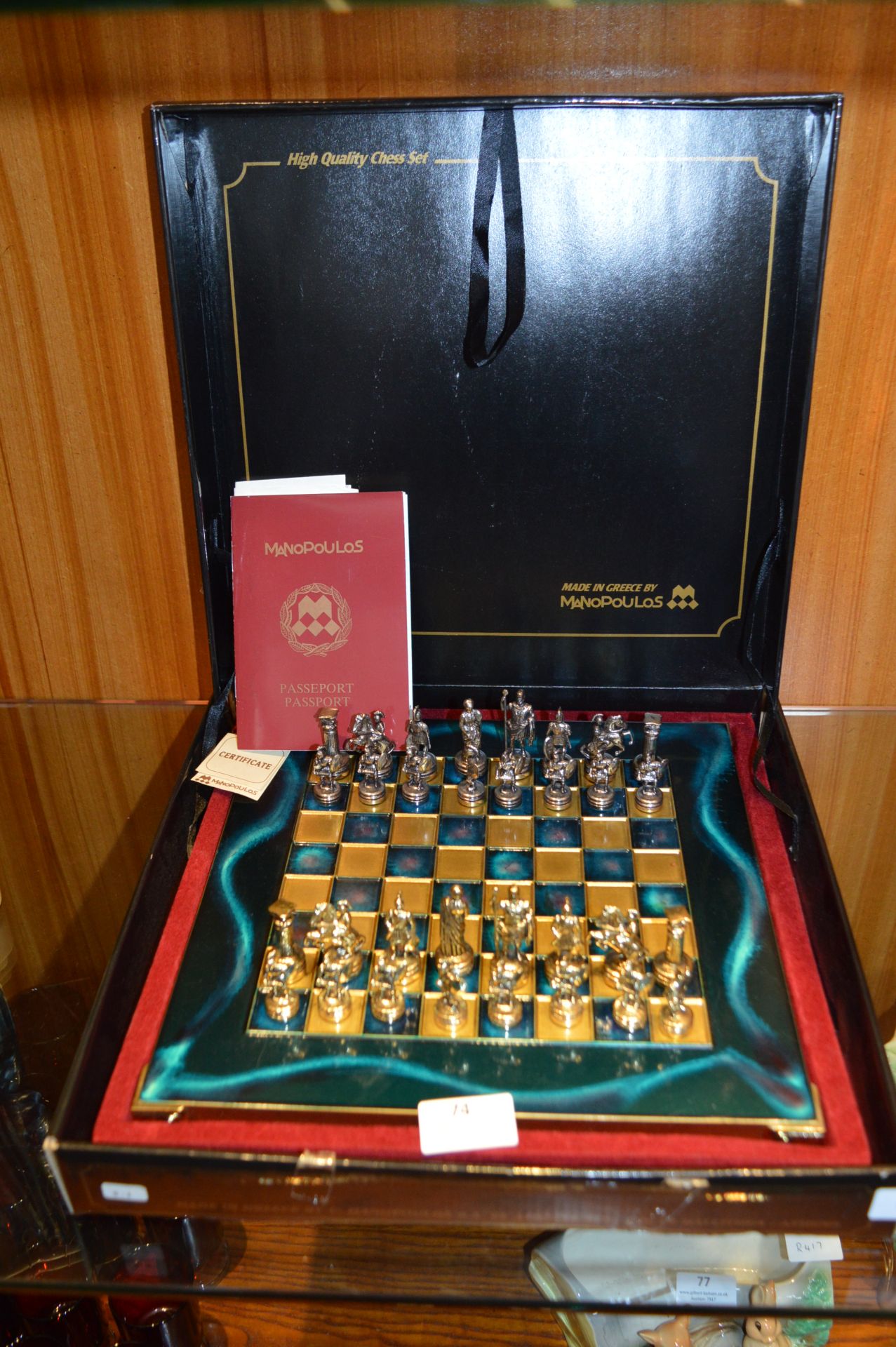 Greek Manopoulos Chess Set in Presentation Case