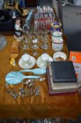 Guinness and Babycham Glasses, Wade Decanters, Sma