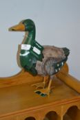 *Painted Metal Garden Decoration - Duck