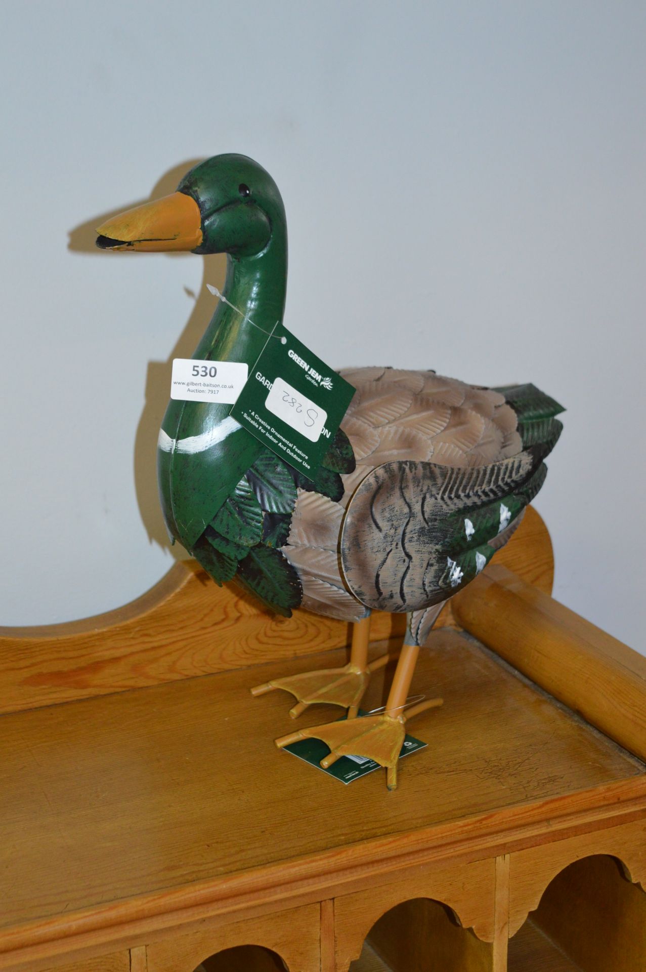 *Painted Metal Garden Decoration - Duck