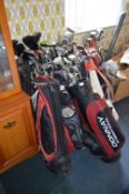 Ten Set of Golf Bags with Clubs (Various Makes)