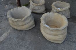 Pair of Large Reconstituted Limestone Planters in