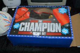 Kids Champion Boxing Set; Belt Gloves and Mini Pun
