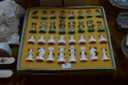 Onyx and White Glass Chess Set