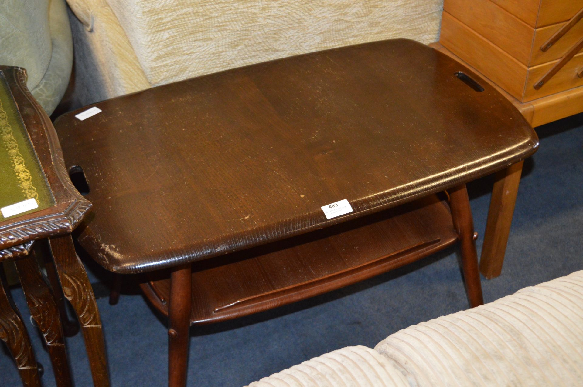 Ercol Style Coffee Table with Undershelf