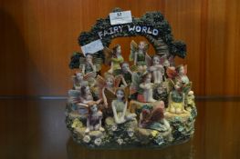 Fairy World Figurines on Display Stand