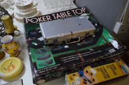 Tabletop Poker Game with Chips