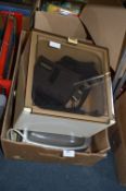 Box Containing George Foreman Grill, Steam Iron, V