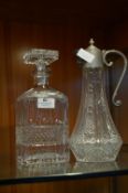 Claret Jug and Glass Decanter