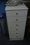 White Melamine Six Height Chest of Drawers