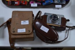 Leather Cased Bakelite Voltage Meter and Ilford Ca