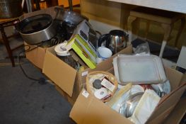 Three Boxes of Kitchen, Oven and Dinner Ware, Teap