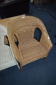 Wicker Tub Armchair Chair