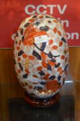 Large Imari Patterned Egg Shaped Ornament