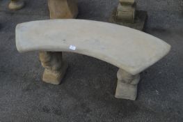 Concrete Garden Bench with Squirrel Supports