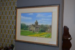 Framed Watercolour - Castle Howard in Spring Time