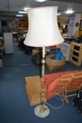 Onyx & Brass Effect Standard Lamp with Shade