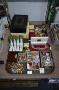 Two Trays of Costume Jewellery and Jewellery Boxes