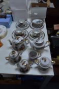 Chinese Hand Painted Gilt Decorated Tea Set