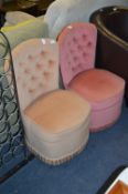 Peach & Pink Vela Upholstered Bedroom Chair