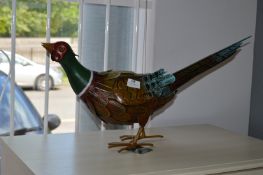 *Painted Metal Garden Decoration - Pheasant