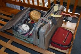 Two Suitcases and a Vanity Case with Contents of S