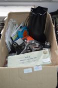 Box of Camera Accessories Including Bellows Unit,