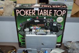 Cased Tabletop Poker Game with Chips