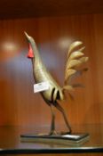 Carved Horn Cockerel Ornament