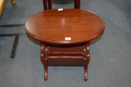 Oval Topped Magazine Side Table