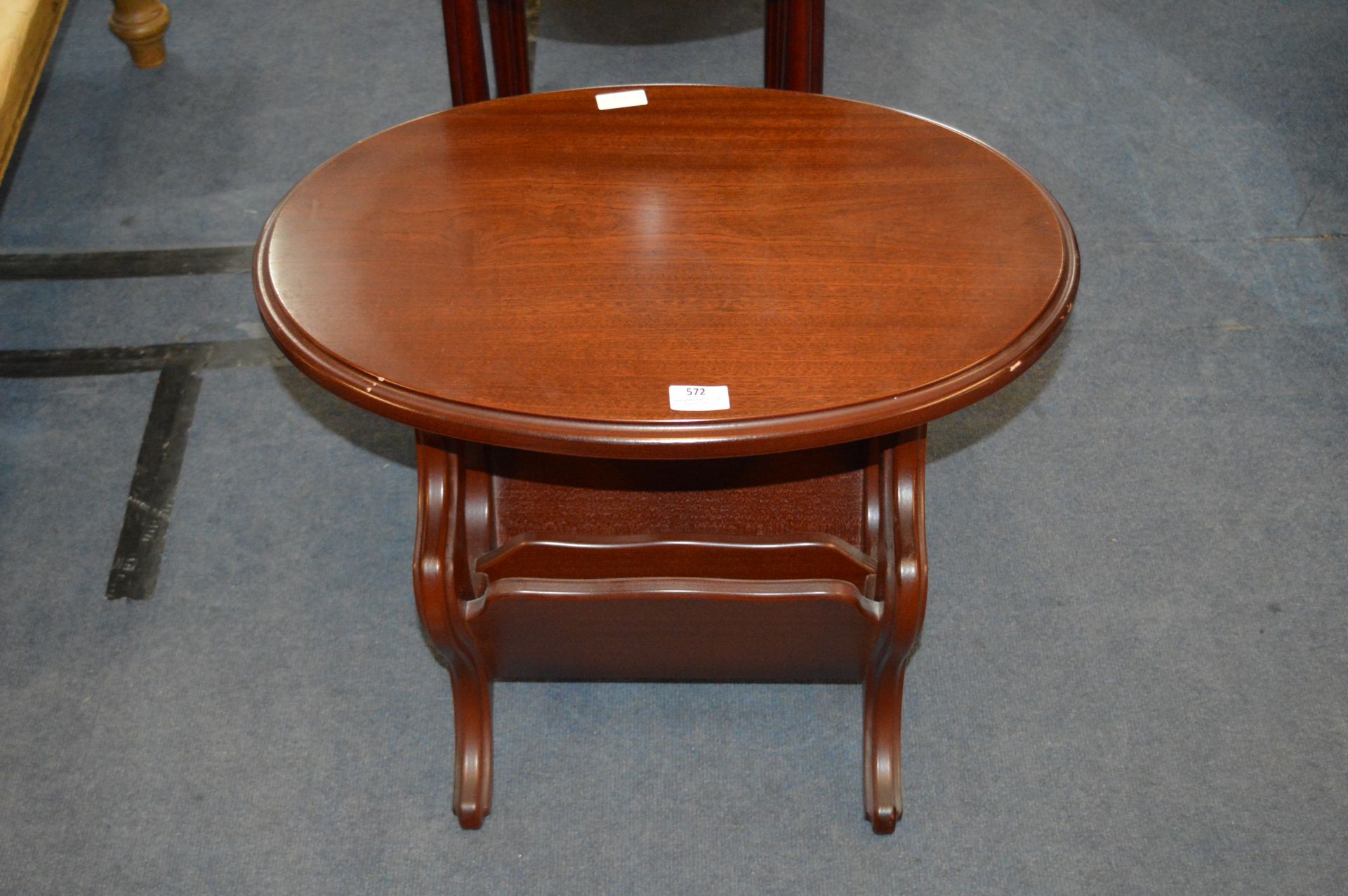 Oval Topped Magazine Side Table