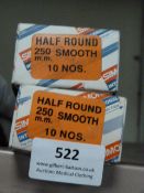 *Two Boxes of 10 250mm Half Round Smooth Files