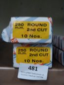 *Two Boxes of 10 250mm Round Second Cut Files