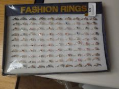 Tray Containing Ninety Fashion Rings