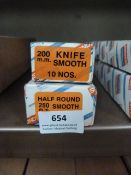 *Box of 10 200mm Knife Smooth Files and a Box of 1