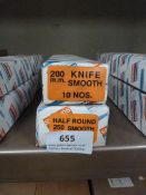 *Box of 10 200mm Knife Smooth Files and a Box of 1