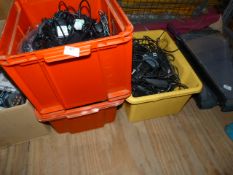 Three Boxes of Assorted Power Supply Leads
