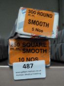 *Box of 5 300mm Round Smooth Files and a Box of 10