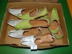 Four Pairs of Asian Style Ladies Shoes