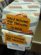 *Two Boxes of 10 250mm Half Round Smooth Files