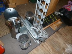 Assorted Waste Bins, Magazine Racks, Clothes Airer