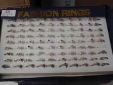 Tray Containing Ninety Fashion Rings