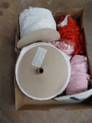 Five Rolls of Mixed Elasticated Banding and Lace T