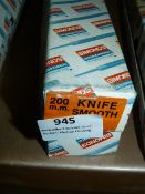 *Two Boxes of 10 200mm Knife Smooth Files