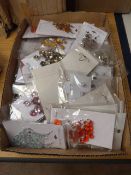 Box Containing Forty Pairs of Fashion Jewellery Ea